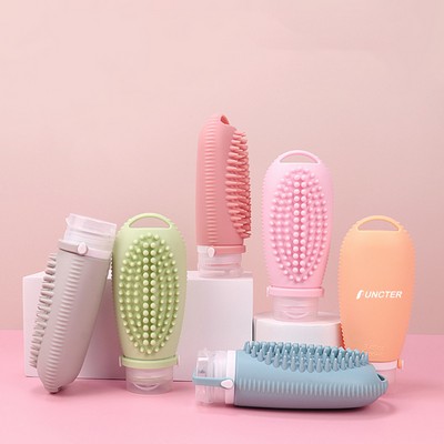 Silicone Toiletry Bottles with Hair Wash & Massage Function