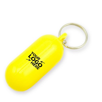 Capsule Shaped Floating Keychain