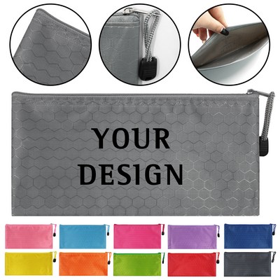 A6 Waterproof Zipper File Bag