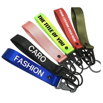 Durable Lanyard Hook Ribbon Keychain