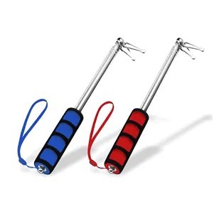 5' Hand Held Telescopic Flagpole - Retractable Pole Red