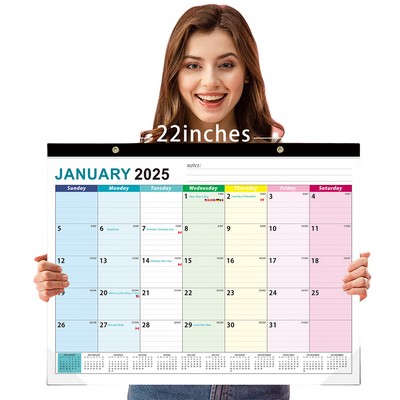 22"*17" Full Customize Desk Pad Calendar with Black Paper Corners