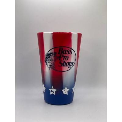 16 oz Silicone Pint Glass Stars & Stripes