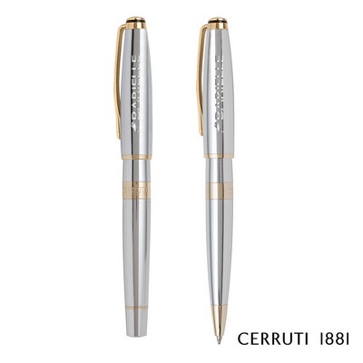 Cerruti 1881® Bicolore Ballpoint Pen & Rollerball Pen Gift Set