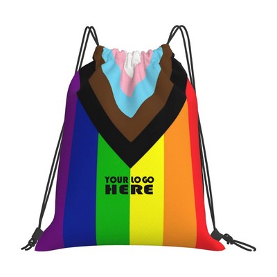 Rainbow LGBTQ Drawstring Backpack