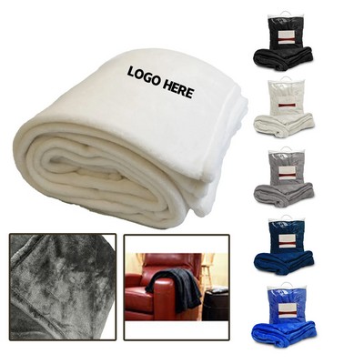 Luxury 300G Embroidered Mink Touch Blanket