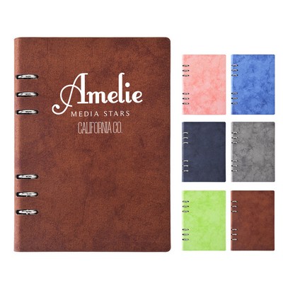 Pu Leather A5 Spiral Notebook