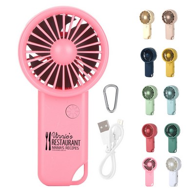 Mini Usb Charging Fan with Carabiner