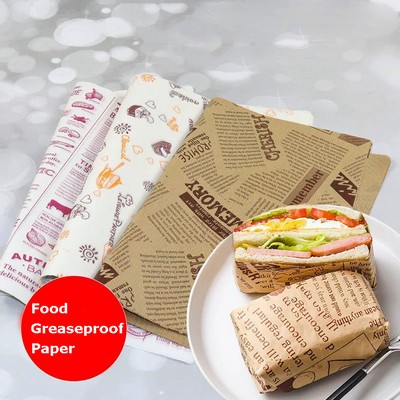 12" x 8" Greaseproof Paper Food Sheets