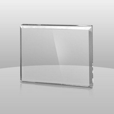 Clear Rectangle Paperweight (4"x3"x3/4")