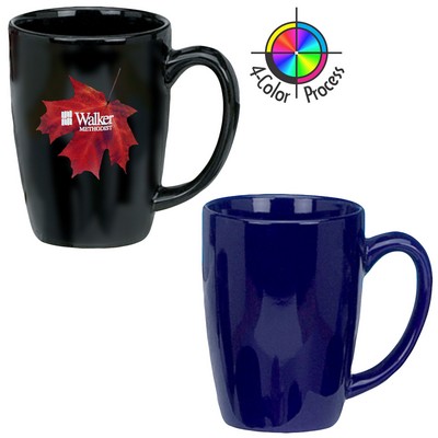 14 Oz. Cobalt Blue Tall Bistro Challenger Mug (4 Color Process)