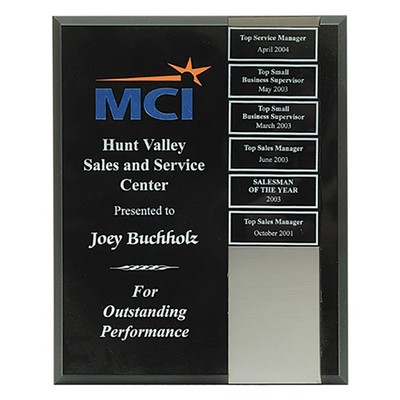 High Gloss Black Perpetual Plaque w/ Magnetic Acrylic Tiles (8"x10")