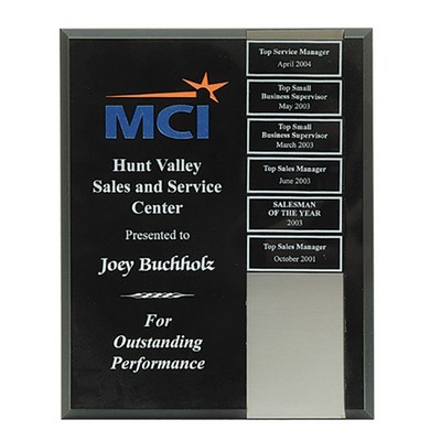 High Gloss Black Perpetual Plaque w/ Magnetic Acrylic Tiles (10.5"x13")