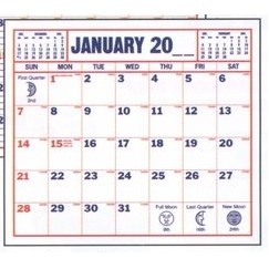 12-Sheet Open Memo Space Stock Calendar Pad