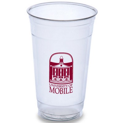 24 Oz. Clear Jumbo Plastic Party Cup (Silk Screen Printing)