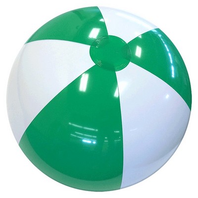 16" Inflatable Alternating Green/White Beach Ball