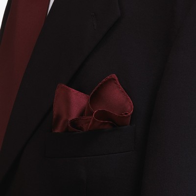 Maroon Polyester Pocket Square