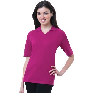 Ladies V-Neck Short Sleeve Superblend™ Polo Shirt