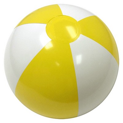 9" Inflatable Alternating Yellow/White Beach Ball