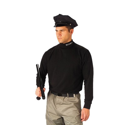 Black Security Mock Turtleneck Shirt (S to XL)