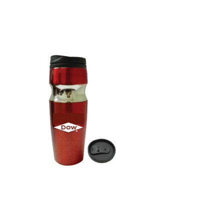 16 Oz. Stainless Mug W/ Plastic Liner and Twist on Lid (3 Days)