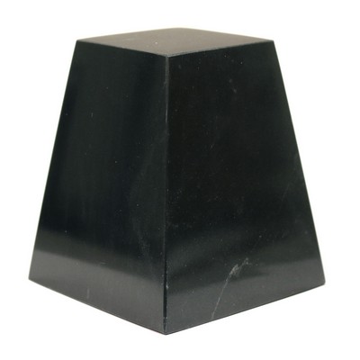 Jet Black Tapered Marble Base (4"x4"x4")