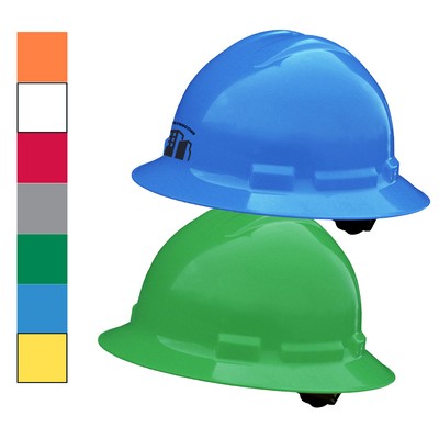 Quartz Full Brim Hard Hat with 6 Point Ratchet Suspension