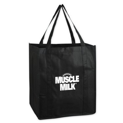 Non Woven Economy Buster Grocery Bag w/ 1 Color Imprint (12"x8"x13")