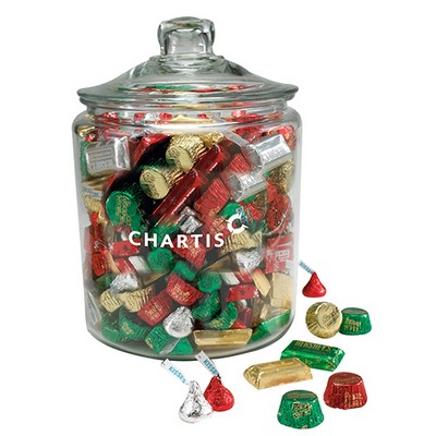 Gallon Glass Jar Hershey's® Holiday Mix