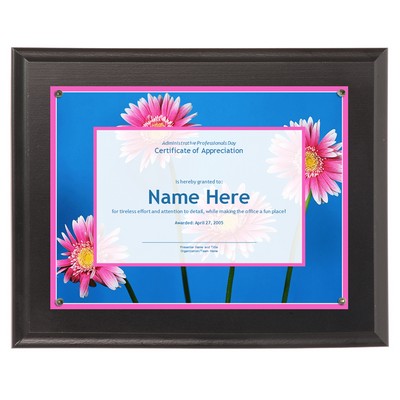 Classic Black Award Plaque-Certificate Presenter Kit-6x8" Doc