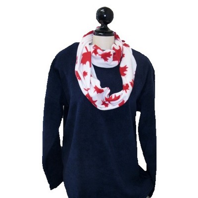 Canadian Made Premium Patriotic Infinity Fleece Scarf