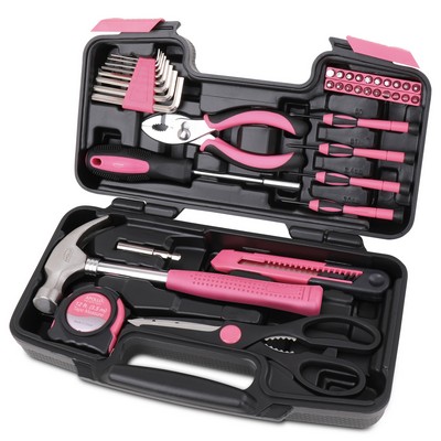 Pink Apollo Tools 39 Piece General Tool Set