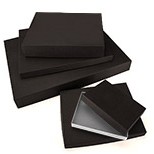 General Purpose Rigid 2 Piece Shallow Black Box (7 1/8"x5 1/8"x7/8")