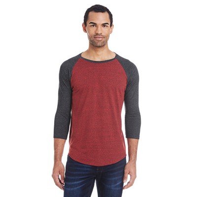 THREADFAST Unisex Triblend Three-Quarter Sleeve Raglan