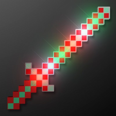 Light Up 8-Bit Christmas Swords Pixel Toys - BLANK