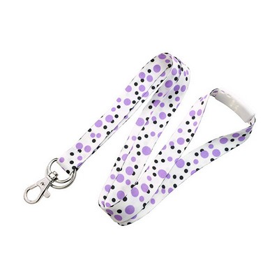 Polka Dot Breakaway Lanyard (Purple)