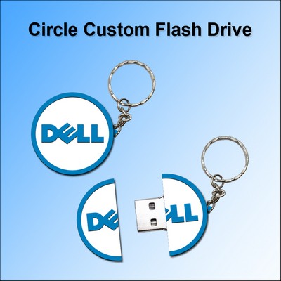 Circle Custom Flash Drive - 128 MB Memory