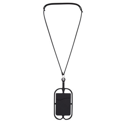 Silicone Mobile Lanyard w/ Pocket