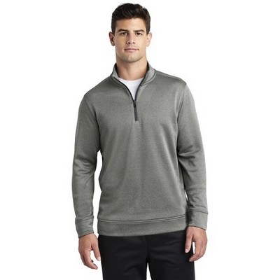 Sport-Tek® Men's PosiCharge® Sport-Wick® Heather Fleece 1/4-Zip Pullover