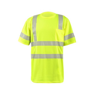 Class 3 Short Sleeve OCX™ Patented Segmented Tape T-Shirt w/Pocket