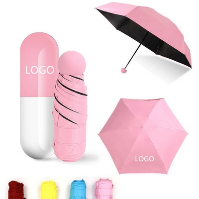 Capsule Foldable Sun-Rain Umbrella