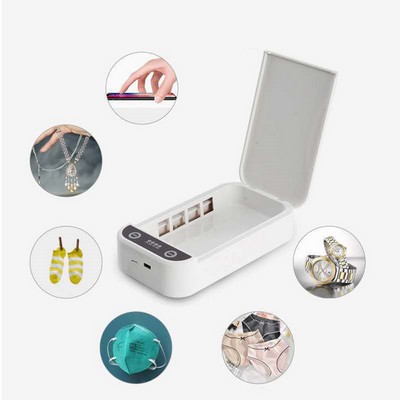 UV Phone Sterilizer w/USB Wireless Charging