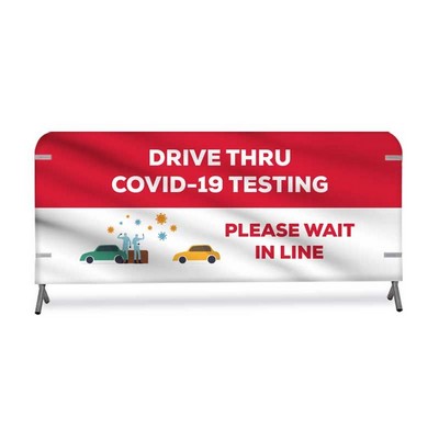 Barricade Skinz™ - COVID-19 - Drive Thru Testing - 3 x 7 ft Stretch cover