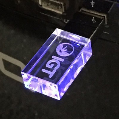 64 GB Logo Glow Crystal Usb Drive