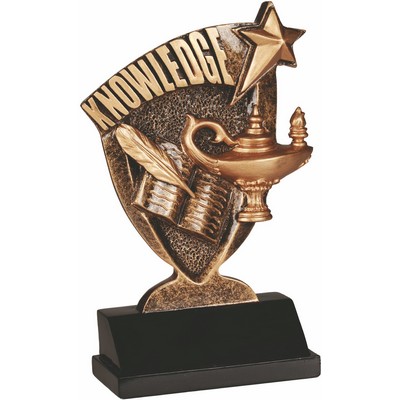 6" Lamp of Knowledge Broadcast Resin Trophy