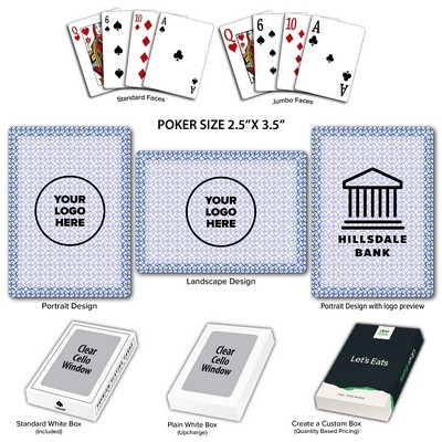 Poker Night Blue Theme Poker Size Playing Cards