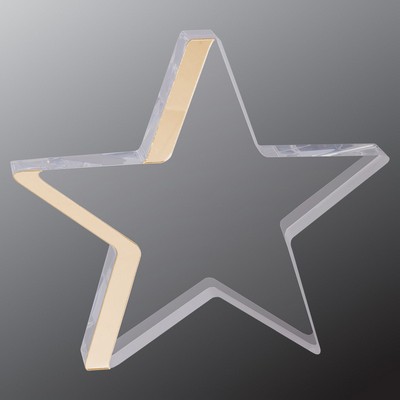 7.75" x 7" Gold Star Acrylic Award