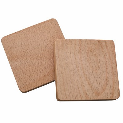 Square Wood Coaster 3.5"