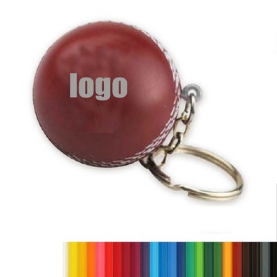 Cricket Ball Stress Reliever w/Key Chain