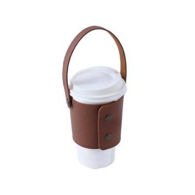 PU coffee sleeves with handle